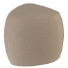 LEOPOLD - Kiezelvormige poef nr. 1 van donkerbeige fluweellook stof LEOPOLD